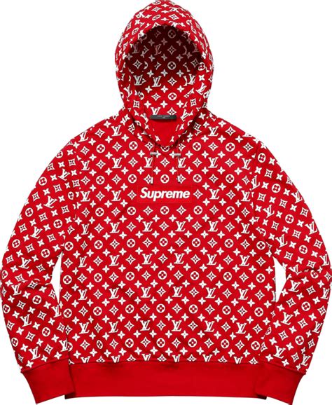 red supreme hoodie louis vuitton|supreme lv hoodie retail price.